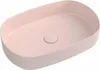 Lavabo da appoggio INFINITY OVAL, 55x36cm, Rosa Salmone Anteprima dell’immagine prodotto 1