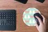 MuchoWow® Mauspad Mousepad Hirsche - Muster - Rosa 20x20 cm Produktbild-Vorschau 4