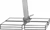 A close-up view of a parasol base mounted on a tiled surface. Produktbild-Vorschau