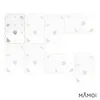 A collection of white climbing wall panels with gray climbing holds arranged in a grid pattern against a white background. Anteprima dell’immagine prodotto