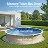 SucceBuy Runde Poolfolie, 2,44 m, Überlappung, Vinylfolie, Produktbild-Vorschau 3