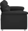 A side view of a black sofa. Voir les images du produit