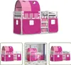 The Living Store Etagenbett mit Vorhängen Rosa 90x200 cm Produktbild-Vorschau 1