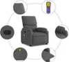 vidaXL Fauteuil de massage gris foncé Tissu Voir les images du produit 10