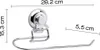 Porta asciugamani a ventosa 30cm metallo cromato | Menta Anteprima dell’immagine prodotto 2