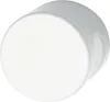 A close-up, isolated shot of a white door knob against a white background. Produktbild-Vorschau