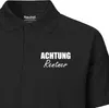 Huuraa Damen Polo Shirt Achtung Rentner Schriftzug S Black Produktbild-Vorschau 2