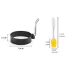 A product shot showing an egg ring and a basting brush with dimensions indicated. Náhled obrázku produktu