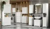 A collection of white bathroom furniture and a washing machine arranged in a showroom. Náhľad obrázku produktu