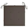 Möbel Gartenstühle 8 Stk. mit Taupe Kissen Massivholz Teak Produktbild-Vorschau 7