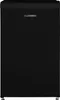 A front view of a black mini-refrigerator. Produktbild-Vorschau