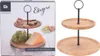 Excellent Houseware Serviertablett 2 Etagen Bambus Rund Produktbild-Vorschau 2