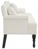 vidaXL Sitzbank mit Kissen Creme 120,5x65x75 cm Samt Produktbild-Vorschau 5