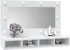 vidaXL Spiegelschrank mit LED Weiß 90x31,5x62 cm Produktbild-Vorschau 10