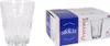 A clear glass tumbler and a box of six tumblers. Produktbild-Vorschau