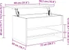 A line drawing of a lift-top coffee table with dimensions indicated. Produktbild-Vorschau