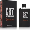 A product shot of Cristiano Ronaldo CR7 Game On Eau de Toilette for men, showing both the box and the bottle. Produktbild-Vorschau