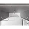 A top-down view of a modern bathroom with a bathtub and a shower screen. Produktbild-Vorschau