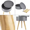 ONVAYA® Beistelltisch aus Holz | Grau | Holz | Ø 35 cm | Produktbild-Vorschau 5