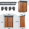COSTWAY Gartenhaus aus Metall, 1,5m³, Gerätehaus mit Produktbild-Vorschau 3