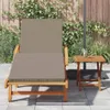 vidaXL Sonnenliege Taupe 200 x 67 x 84 cm Massivholz Akazie Produktbild-Vorschau 3