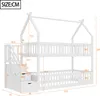 Merax Etagenbett 90x20 aus Massivholz mit Dach, Kinderbett Produktbild-Vorschau 5