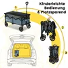 Sekey Bollerwagen faltbar 150 kg mit Bremsen, klappbarer Produktbild-Vorschau 5