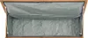 Top-down view of an open wooden storage box lined with a gray tarp. Podgląd zdjęcia produktu