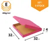KAPAK 5er Pizzakarton Rosa 32x32x4 cm für Gastronomie Produktbild-Vorschau 2