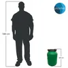 fusto a collo largo plasteo 30 L con coperchio per alimenti Anteprima dell’immagine prodotto 3
