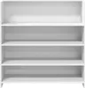 A white, empty bookshelf with four shelves. Anteprima dell’immagine prodotto