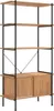 A freestanding bookshelf with a cabinet at the bottom, against a white background. Produktbild-Vorschau