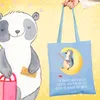 Mr. & Mrs. Panda Shopping Tasche Pinguin Mond - Sky Blue - Produktbild-Vorschau 2