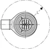 Top-down view of a shower drain component. Anteprima dell’immagine prodotto