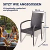 CASARIA® Lot de 8 Chaise Salle a Manger en Polyrotin Brunes Voir les images du produit 2