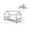 Children's House Bed TERY with Firm Bed Guard - Natural Produktbild-Vorschau 3