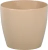 A plain, studio shot of a beige plastic pot. Produktbild-Vorschau