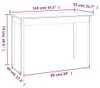 vidaXL Esstisch Weiß 110x55x75 cm Massivholz Kiefer Produktbild-Vorschau 8