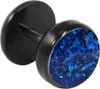 Fake Plug Ohrstecker schwarz Glitterline in verschiedenen Produktbild-Vorschau 1