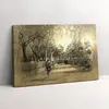 Skizze - Park und Bäume in Sepia – Leinwandbild Wandbild – Produktbild-Vorschau 1