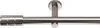 A close-up view of a stainless steel curtain rod with a cylindrical end piece, mounted on a white background. Produktbild-Vorschau