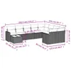 10-tlg. Garten-Sofagarnitur - mit Kissen Schwarz Poly Produktbild-Vorschau 3