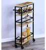 KESPER Etagère en alcôve, étagère mobile, bambou, métal 50 Voir les images du produit 7