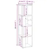 A diagram showing the dimensions of a white shelf unit, likely for display or sale purposes. Náhled obrázku produktu