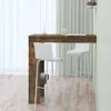 A bar table with two bar stools in a room with white curtains. Náhľad obrázku produktu
