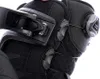 Close-up view of the lacing system on a black inline skate. Podgląd zdjęcia produktu