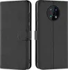 A black book-style phone case for a Nokia G50 is shown from the front and back. Produktbild-Vorschau