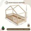 Crazy Pine Letto a Casetta 80x160 cm – Letto da Pavimento Anteprima dell’immagine prodotto 3