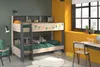Etagenbett Leo inkl. Matratzenauflagen - Eiche/grau Produktbild-Vorschau 3