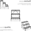 Etagère pour plantes droite 3 niveaux - noir Voir les images du produit 4